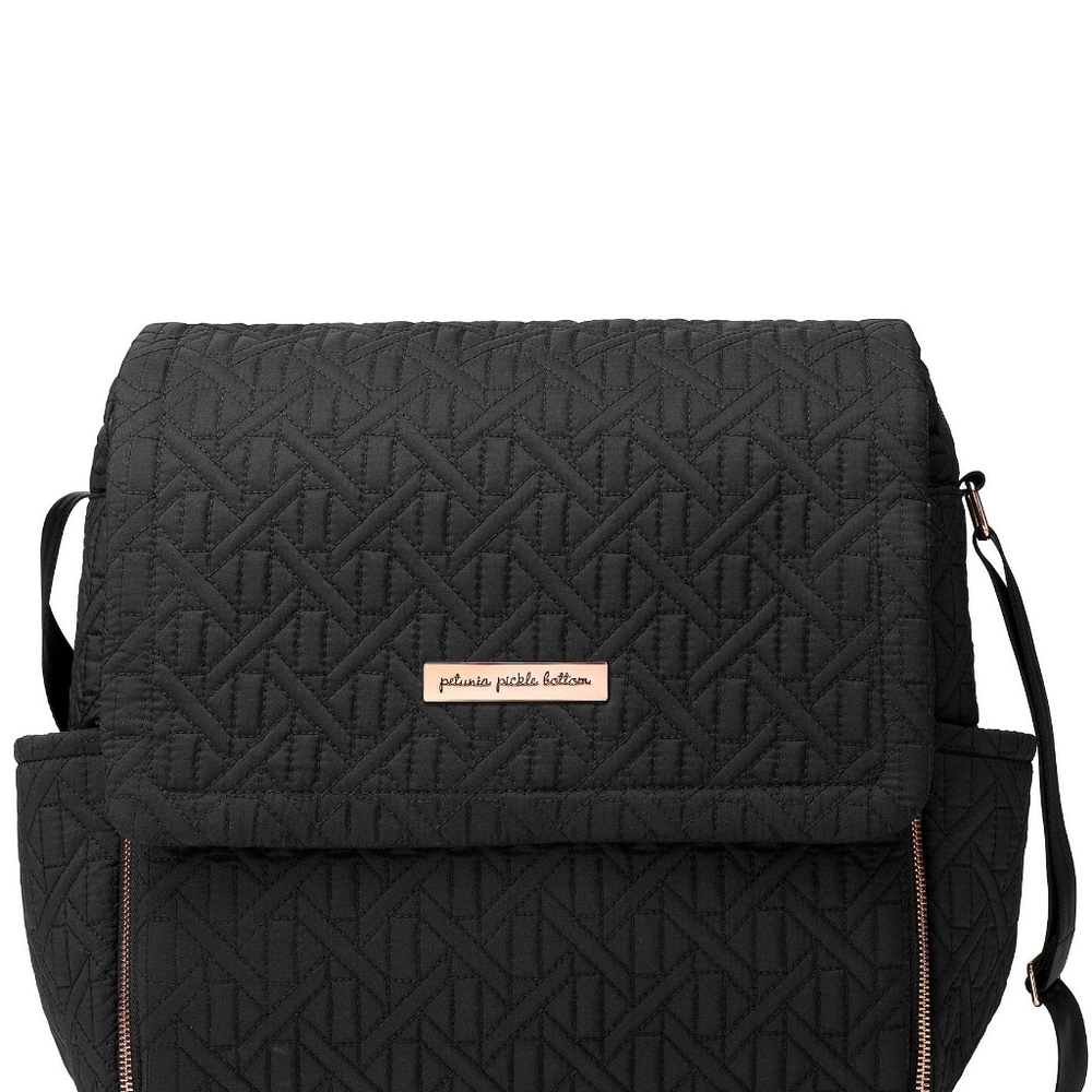 Petunia Pickle Bottom Diaper Bag ( Black Rose Gold )